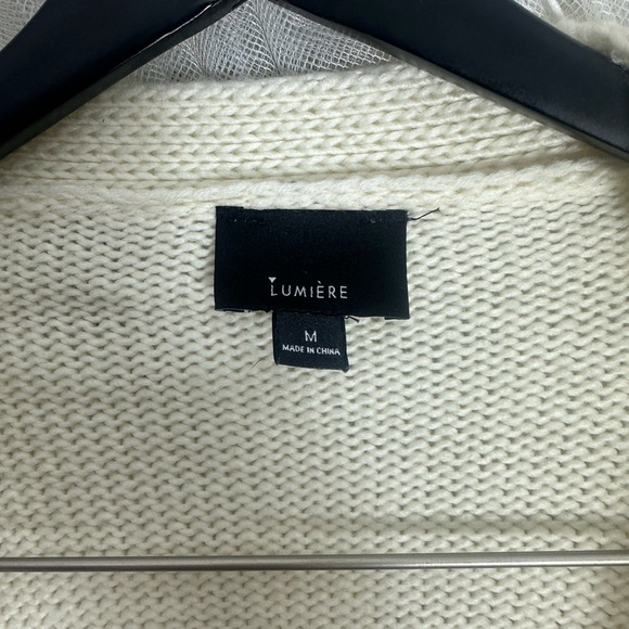 Women's LUMIERE Long SLeeve Open Front Looped Yard Shag Jacket - Picture 4 of 6